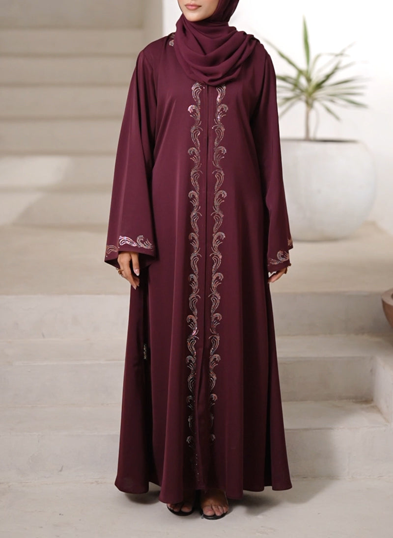 Nida Stone Embellished Abaya | 0116-C-1119