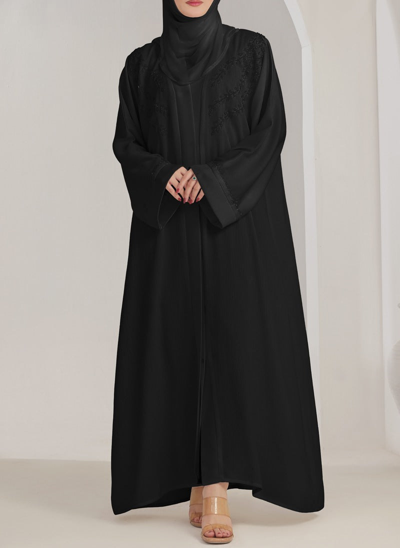 Zoom Nida Hand Work Abaya - 0116-J-1076