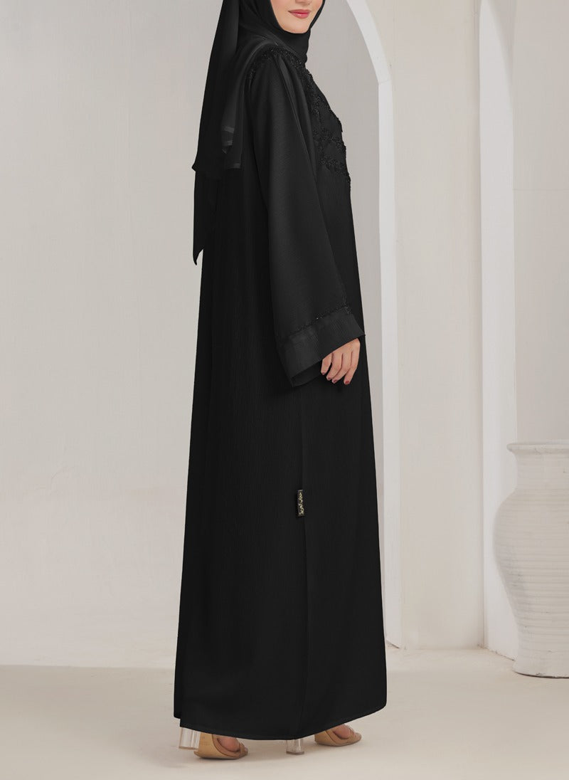 Zoom Nida Hand Work Abaya - 0116-J-1076