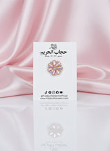 Crystal Floral Hijab Magnet Pin
