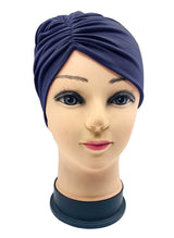 Navy Blue Side Parting Hijab Cap
