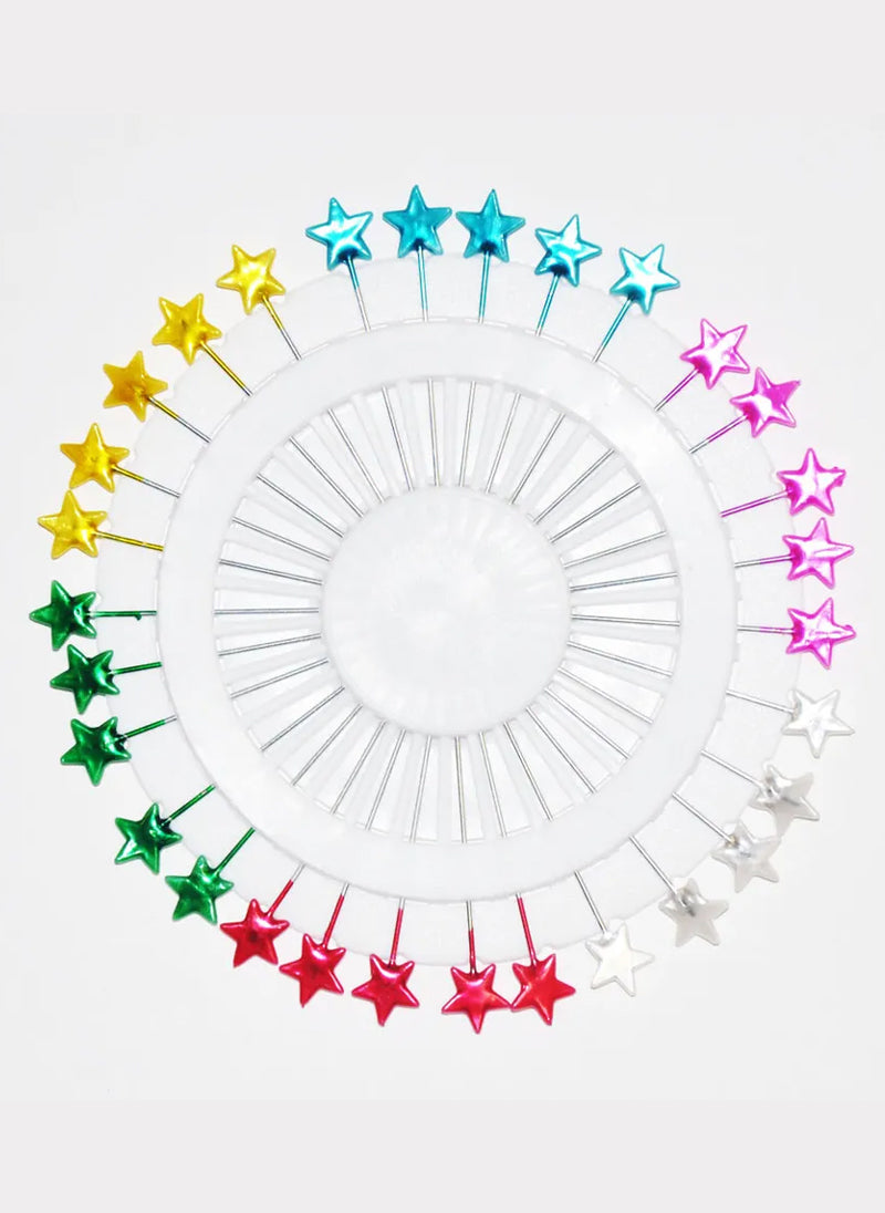 Ring Pins Fancy 40 Pcs Pkt Multi Color