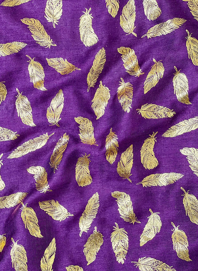 Gold Feather Hijab