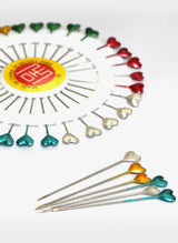 Ring Pins Big 30 Pcs Pkt Multi Color Heart Shaped
