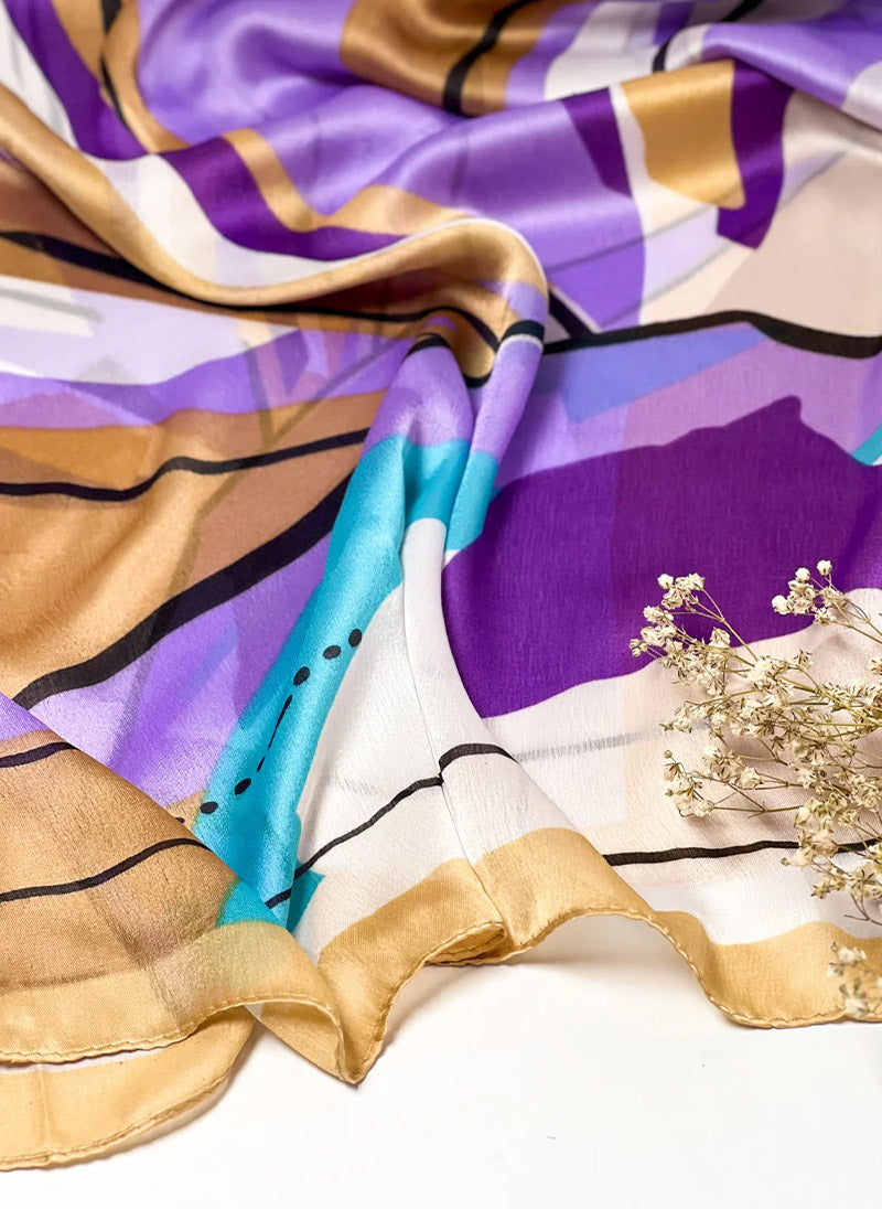 Printed Hijabs-Blue Floral
