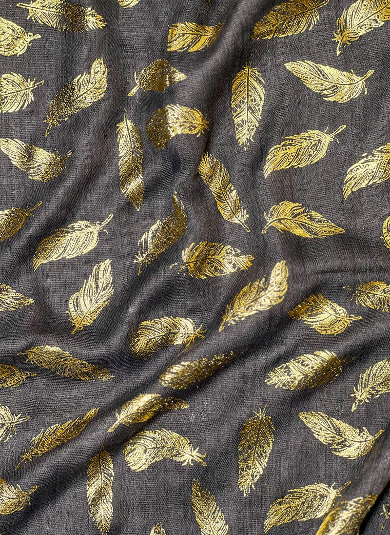 Gold Feather Hijab