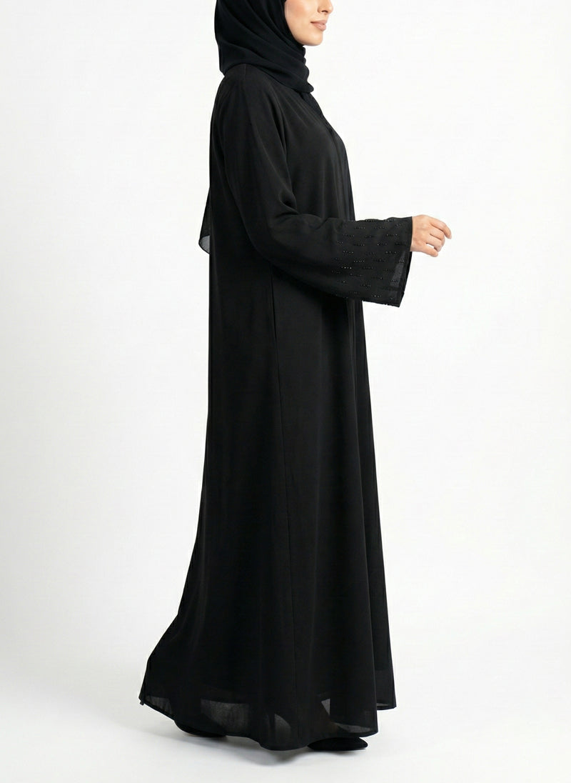 Arabis Crystal Cuff Abaya | 0116-C-A613