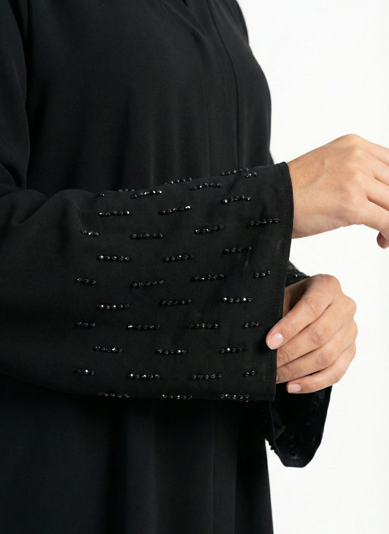 Arabis Crystal Cuff Abaya | 0116-C-A613