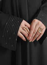 Intricate Stone & Thread Work Sleeves Abaya | 0116-RC-1117