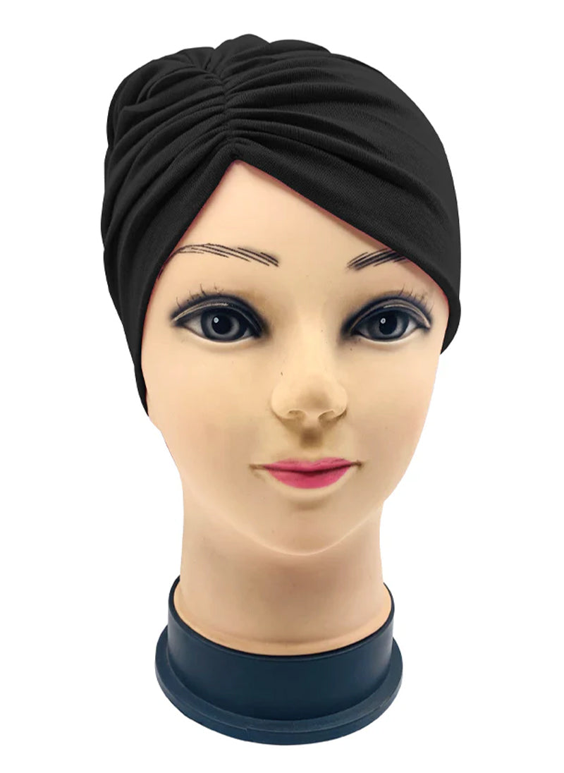 Black Side Parting Hijab Cap Hijab-ul-hareem