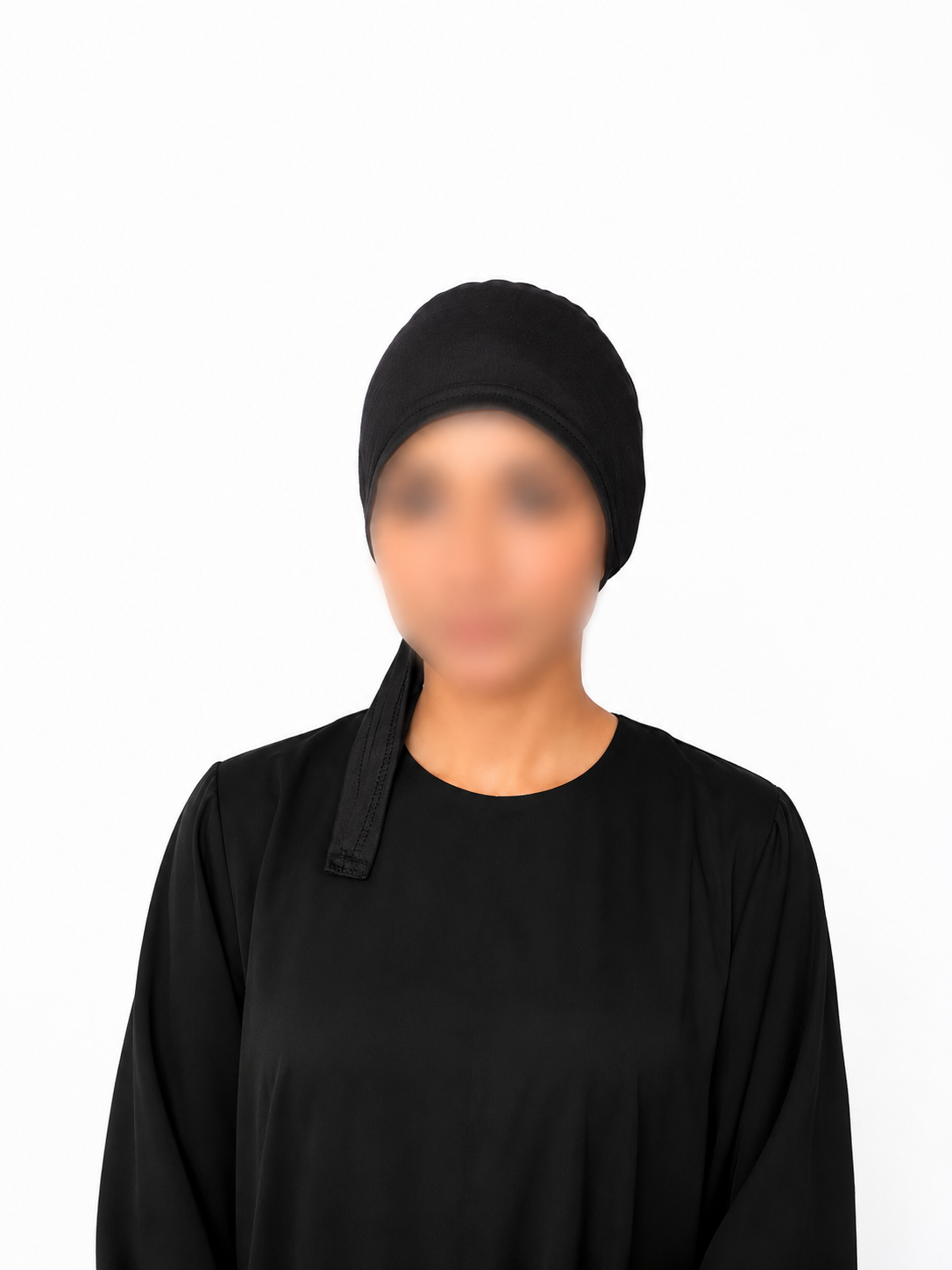 BlackPlainTieBonnetCapforHijabs1 - Hijab ul Hareem