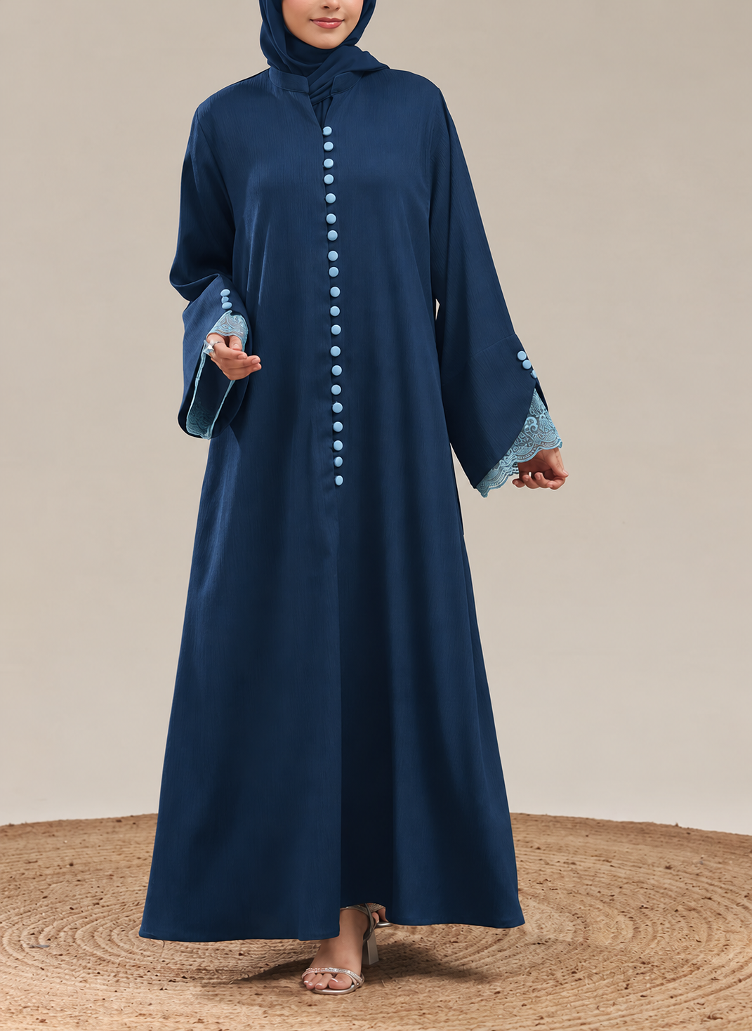 Deep_Navy_Abaya_with_Aqua_Details-2