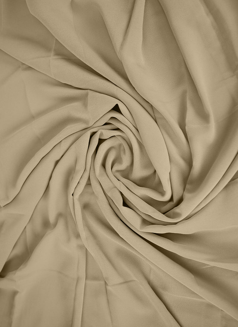 Dusty Biscuit Plain Chiffon Scarf