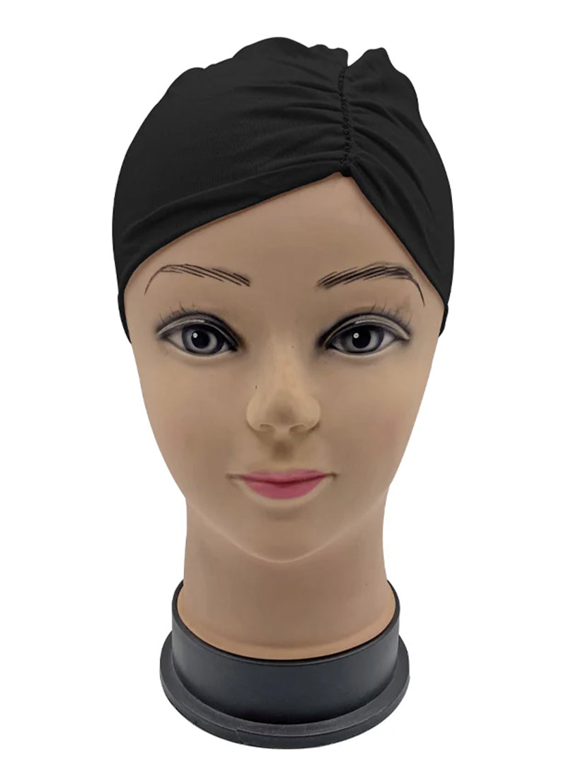 Gather Cap Stone Black Hijab-ul-hareem