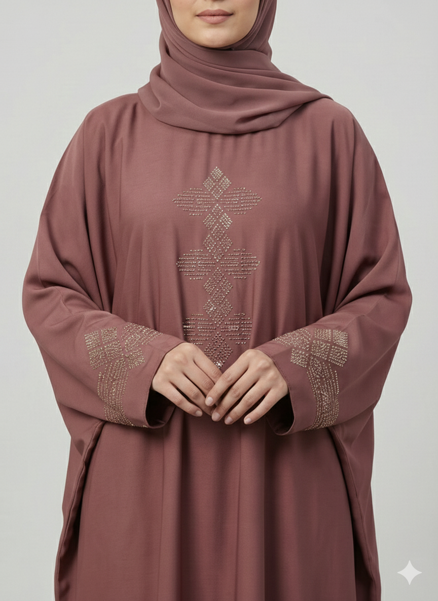 Arabis-Jilbab Stone Work Abaya| JILBAB-C-A618