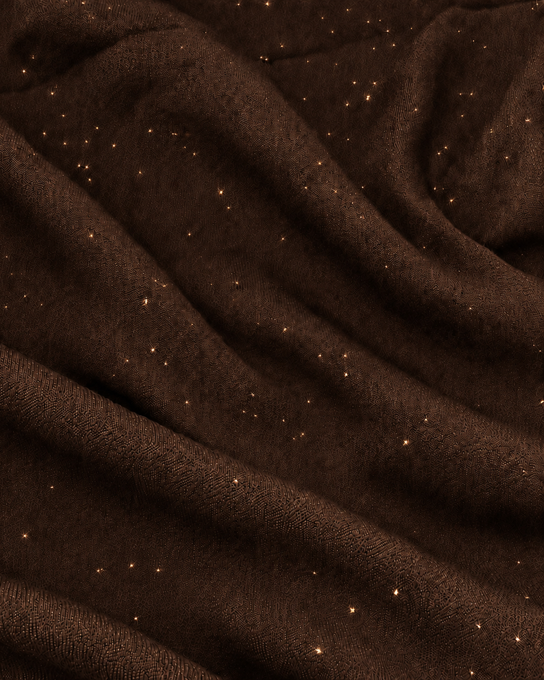 Glitter Lawn Scarf - Dark Brown