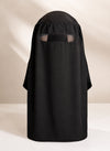 Black Hajj Cap Face Cover