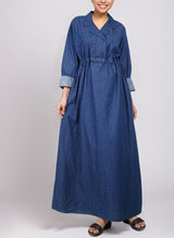 Hijabulhareem Denim Coat Designer Abaya 0119-R-986 Hijab-ul-hareem