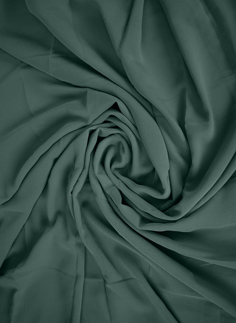Hunter_Green_Plain_Chiffon_Scarf