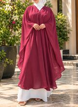 MaroonJilbabCourtyardPortrait