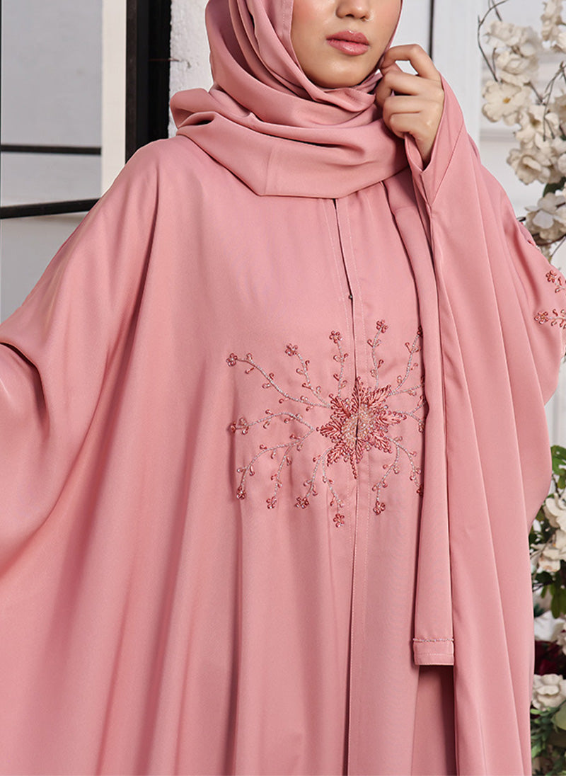 Jilbab Style Abaya Blush Pink - JILBAB-J-777