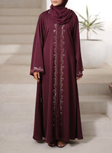 Nida Stone Embellished Abaya | 0116-C-1119 Hijab-ul-hareem