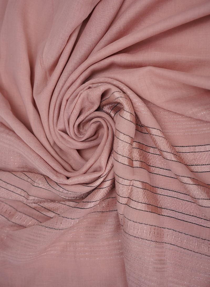 Pink Striped Lawn Scarf Hijab-ul-hareem