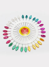 Ring Pins Big 30 Pcs Pkt Multi Color Leaf Shaped Hijabulhareem
