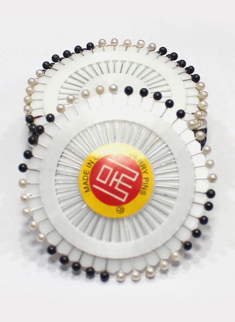 Ring Pins Small 40 Pcs Pkt Black & White Hijabulhareem