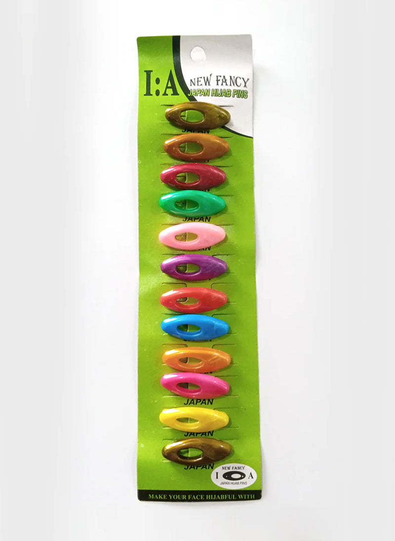 SCARF PIN JAPAN Pack Of 12 Multi Color Hijabulhareem