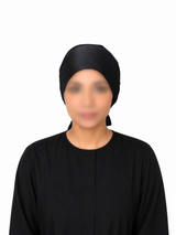SatinHijabCapBlack1 - Hijab Ul Hareem