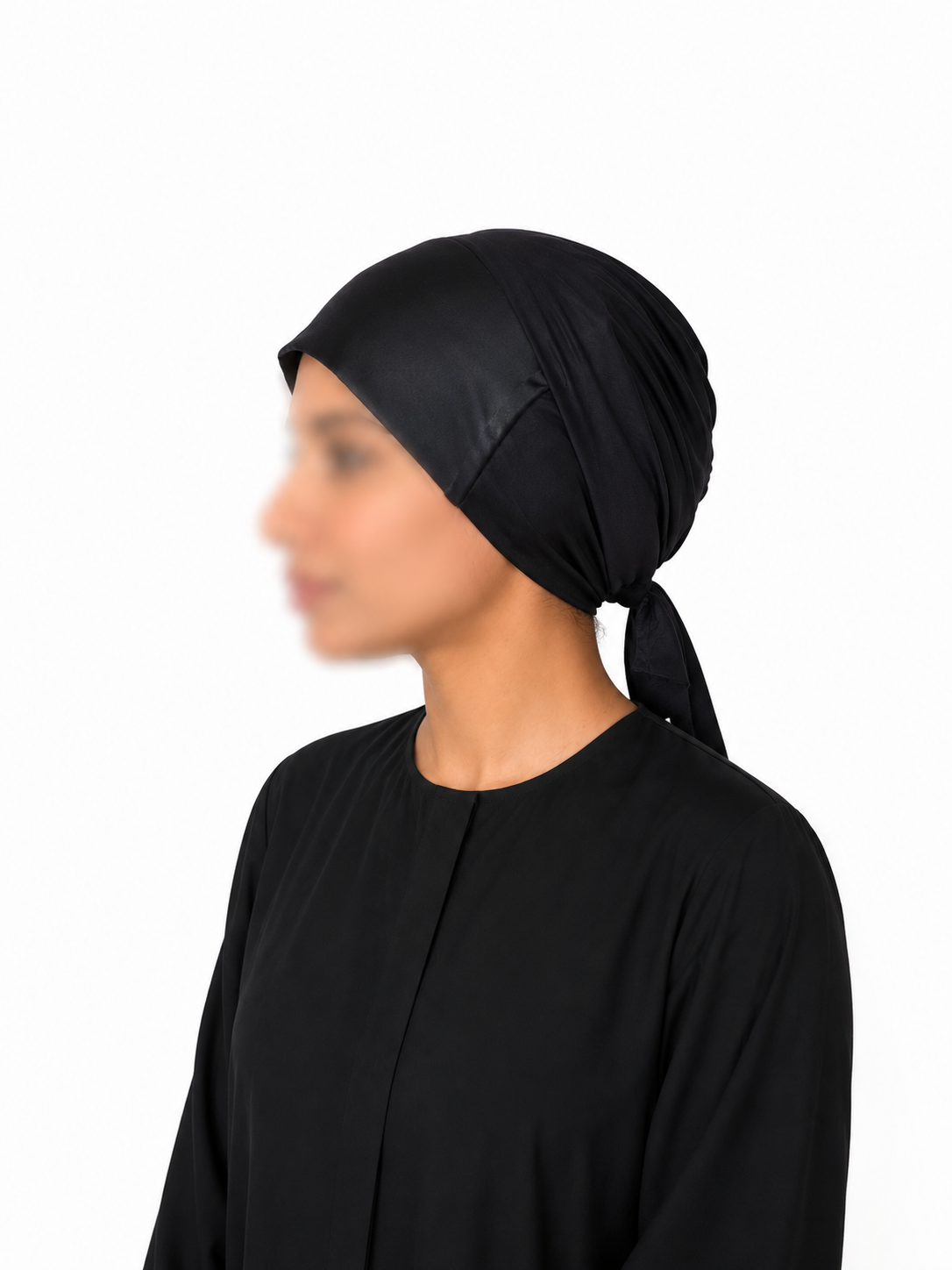 SatinHijabCapBlack2 - Hijab Ul Hareem