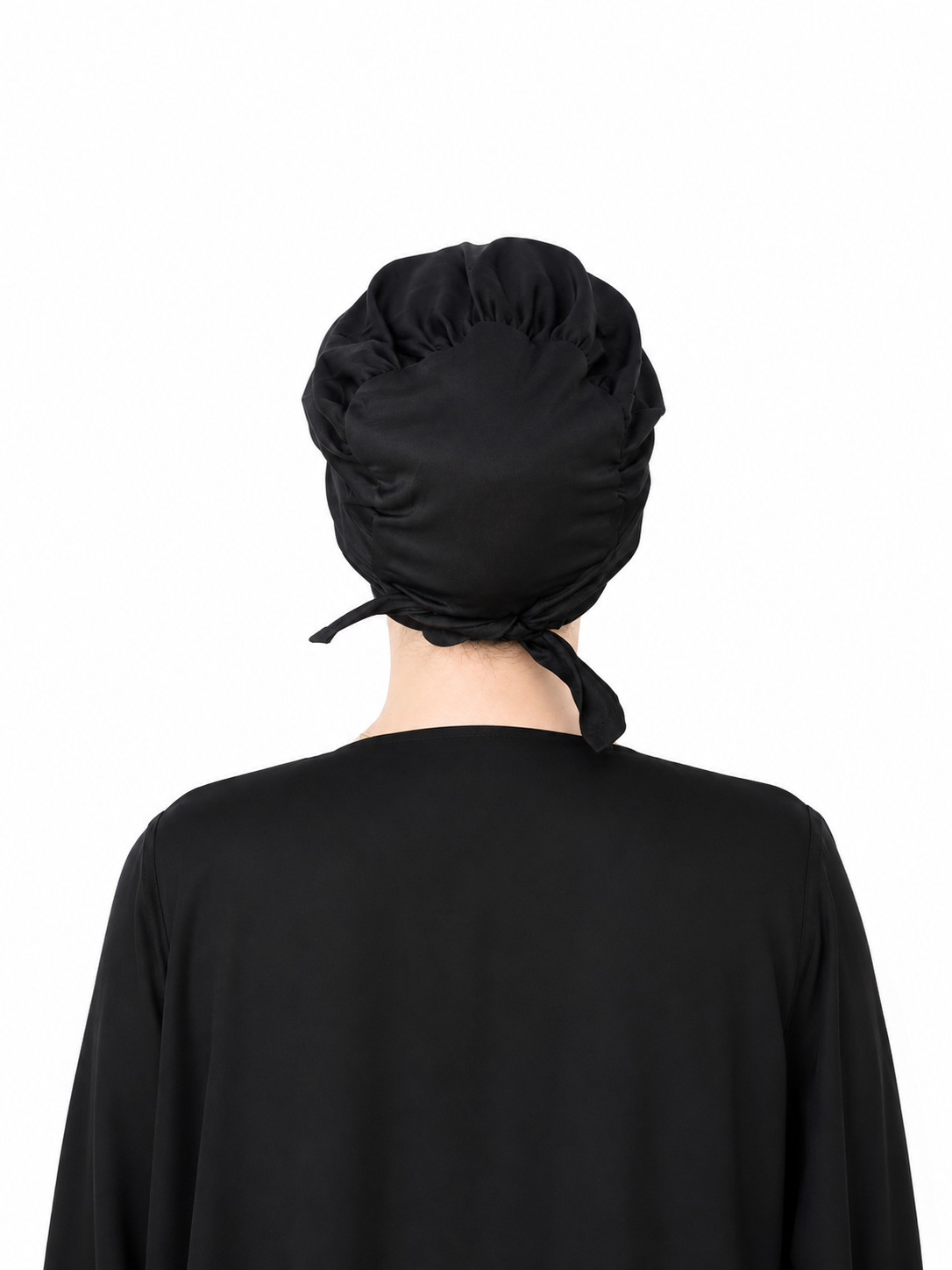 SatinHijabCapBlack3 - Hijab Ul Hareem