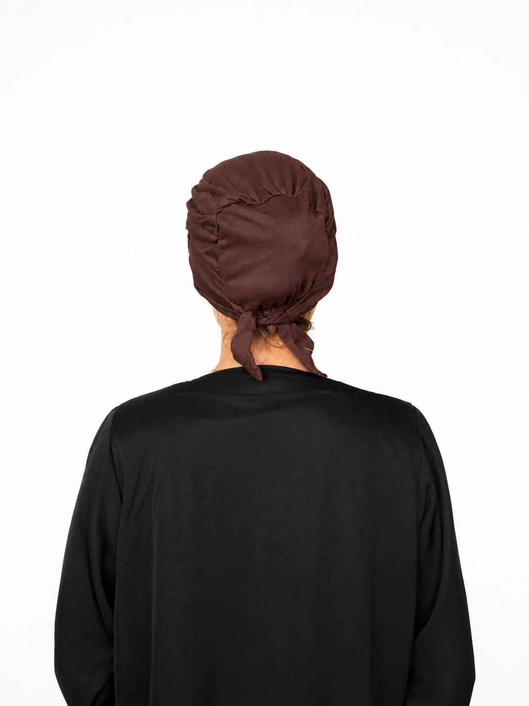 Satin Hijab Cap Brown