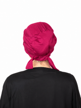 Satin Hijab Cap Maroon