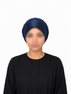 Satin Hijab Cap Navy Blue