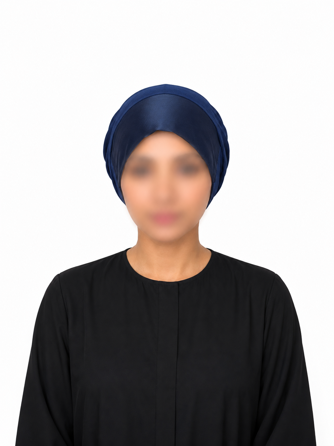 Satin Hijab Cap Navy Blue
