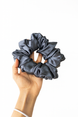 Silk Scrunchies Gray | Big Hijab-ul-hareem