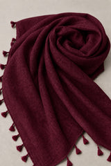 Turkish Textured Lawn Hijab – Maroon