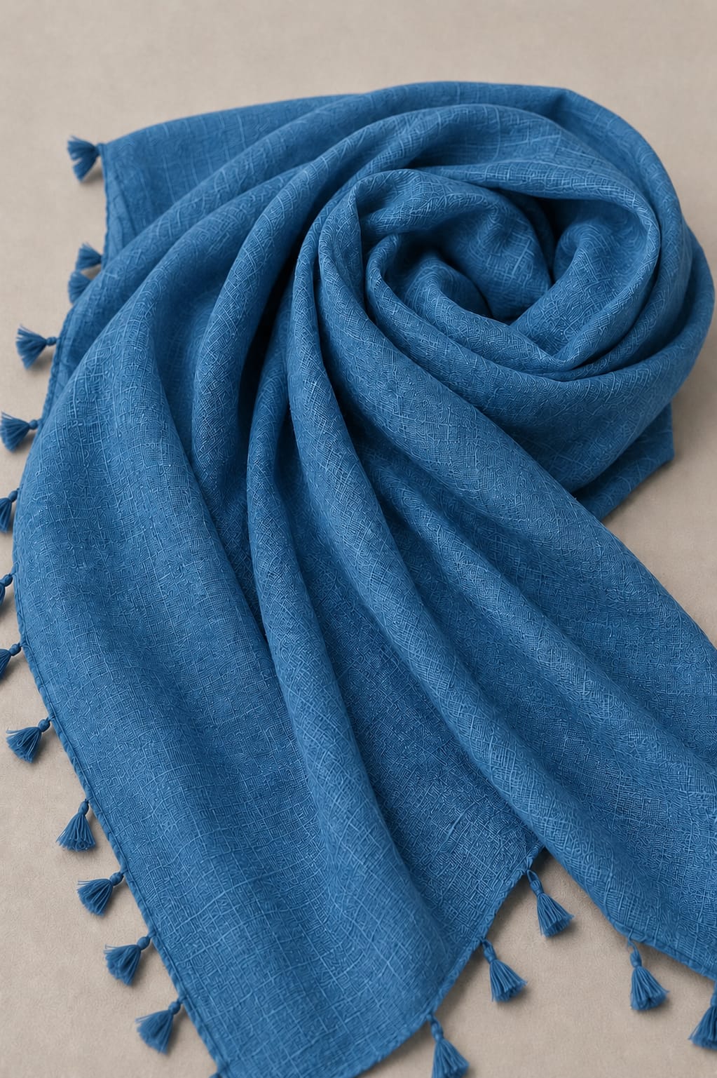 TurkishTexturedLawnHijab_SeiraBlue1 - Hijab Ul Hareem