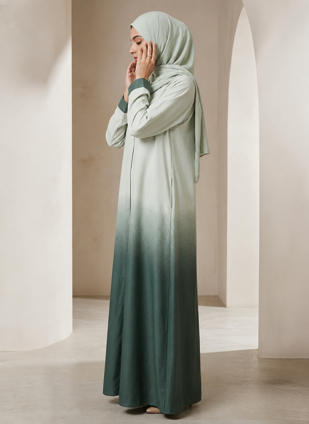 Two-ToneGradientAbaya10 - Hijab Ul Hareem