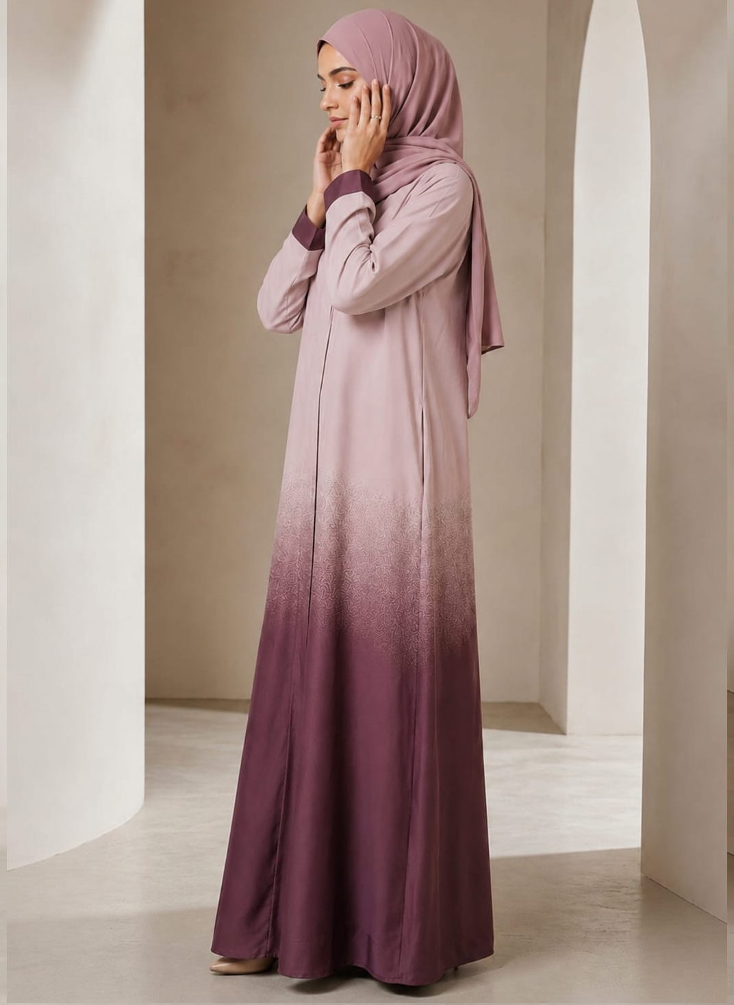 Two-Tone Gradient Abaya | 0116-PR-1224