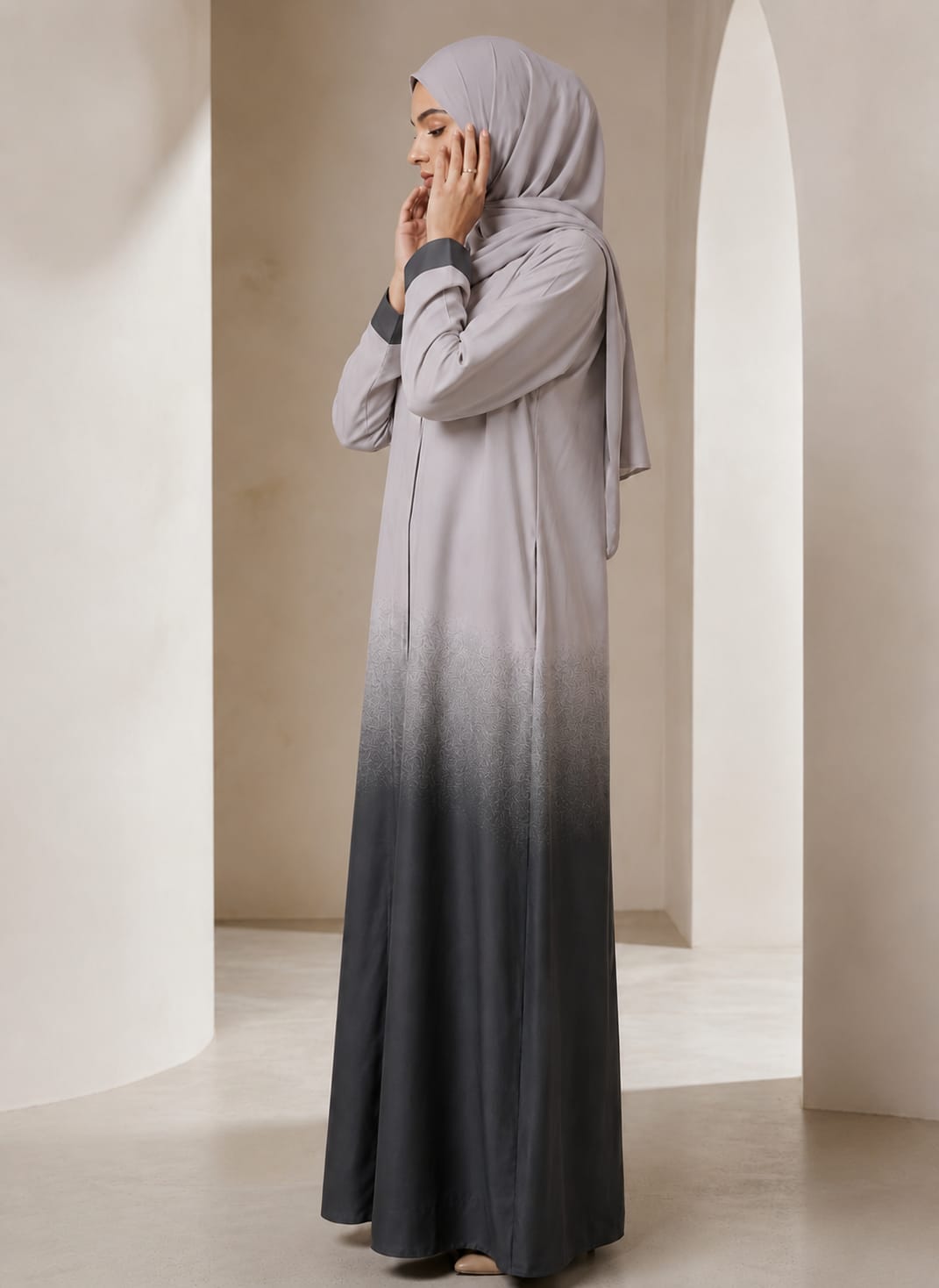Two-ToneGradientAbaya7 - Hijab Ul Hareem
