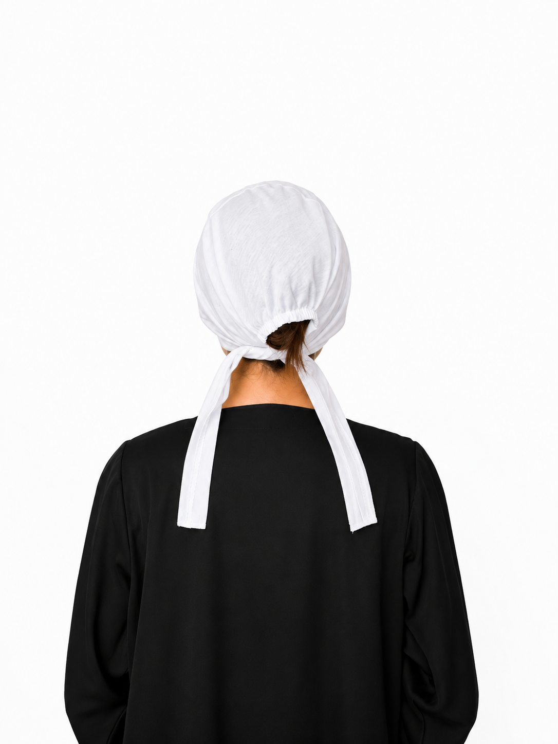 WhitePlainTieBonnetCapforHijabs3 - Hijab ul Hareem
