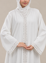 Front Open Stonework Abaya | 0116-C-1231