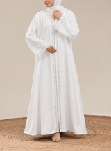 Front Open Stonework Abaya | 0116-C-1231