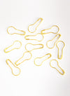 Coil Less Safety Pins for Scarf / Hijab Golden 12 in 1