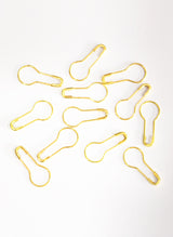 Coil Less Safety Pins for Scarf / Hijab Golden 12 in 1