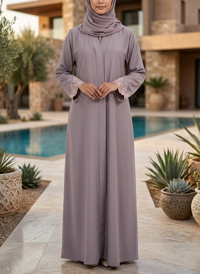 Arabis Flora-Mauve Abaya | 0116-E-A631