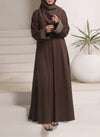 wave embroidery Nida Abaya | 0116-E-1108 Hijab-ul-hareem